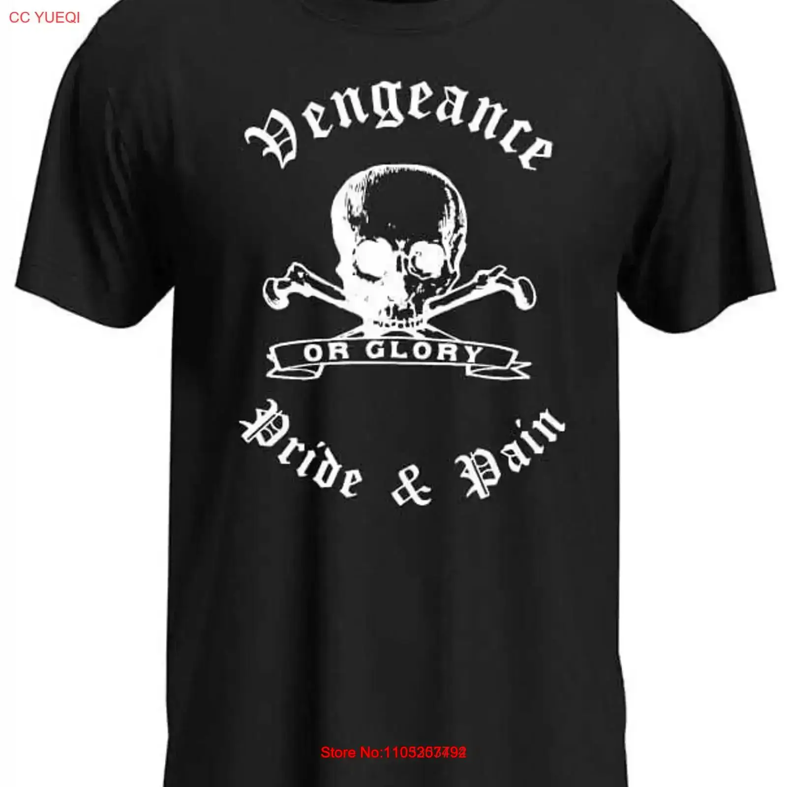 Mens Fashion Black Shirt - Vengeance Pride and Pain Black T