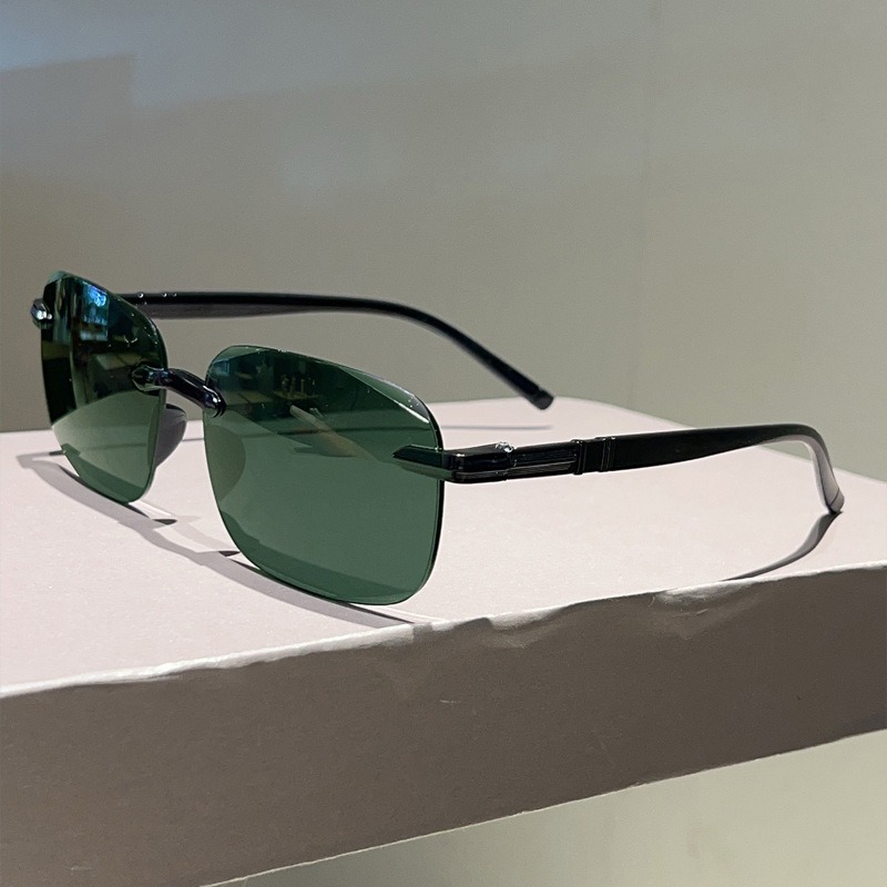 Men'S Fashion Rimless Glasses - Fashion Pilot Sunglasses Men Luxury Brand