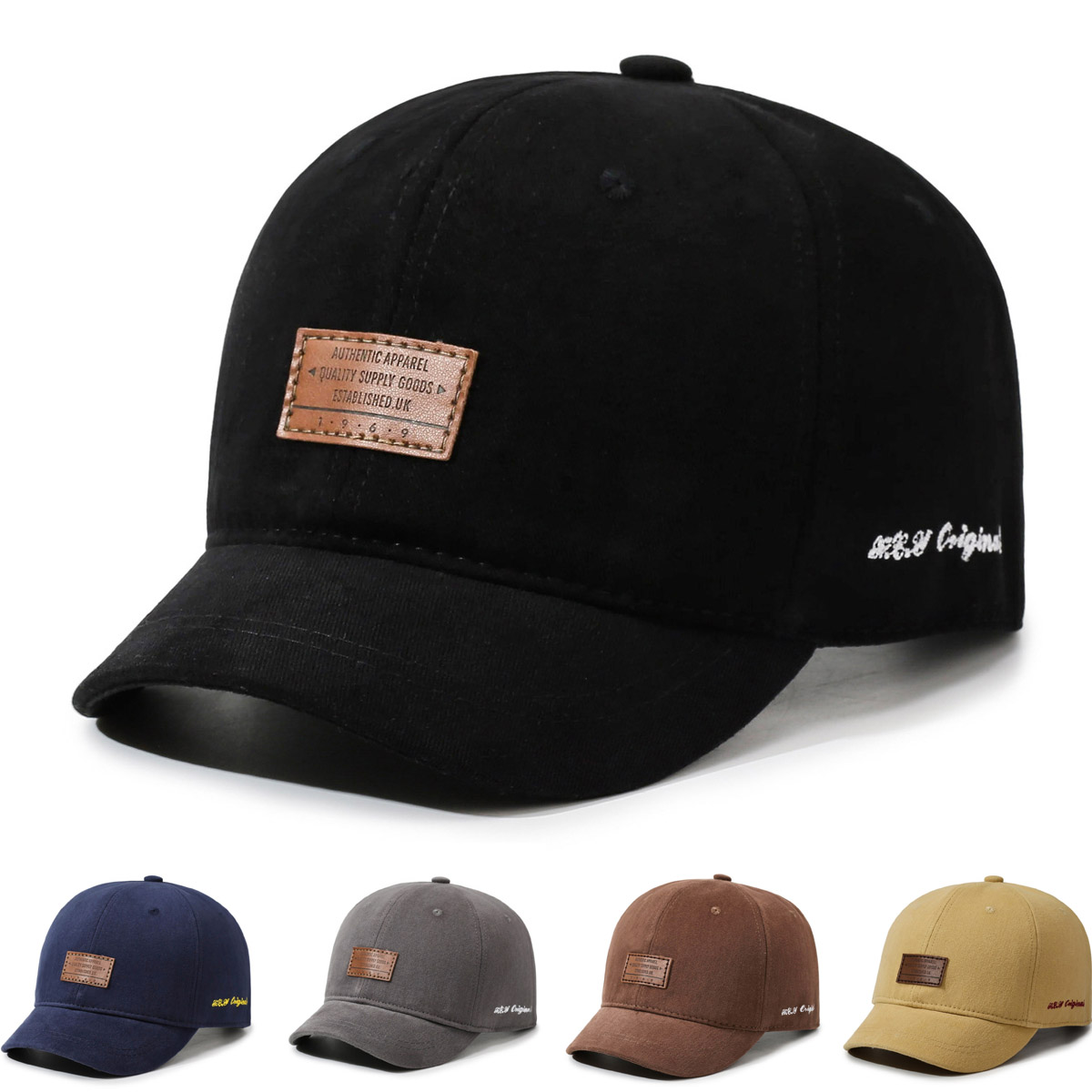 Men'S Fashion Labels - Fashionable Leather Label Visors Cap Men