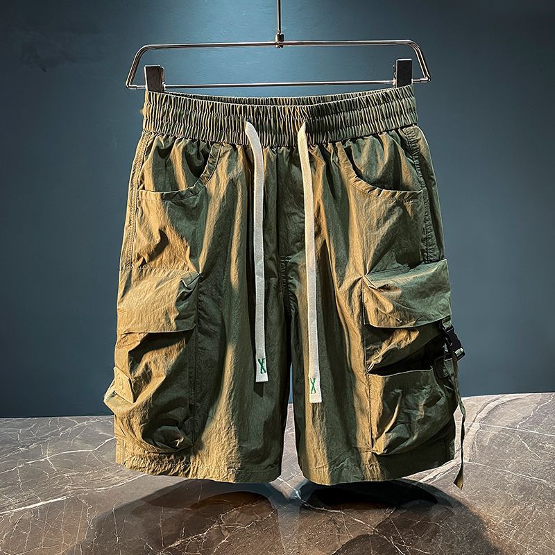 Mens Fashion Summer 2025 - Men's Bermuda Cargo Shorts Solid Elastic