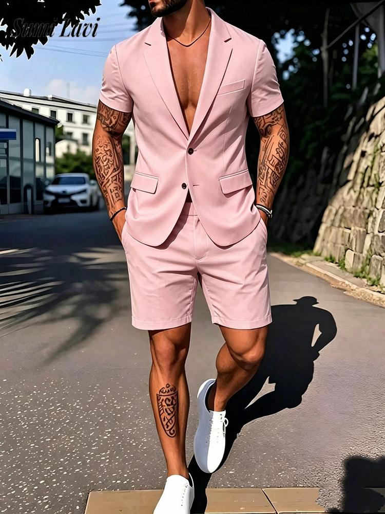 Mens Fashion Blazer - Casual Mens Solid Color Slim Blazer
