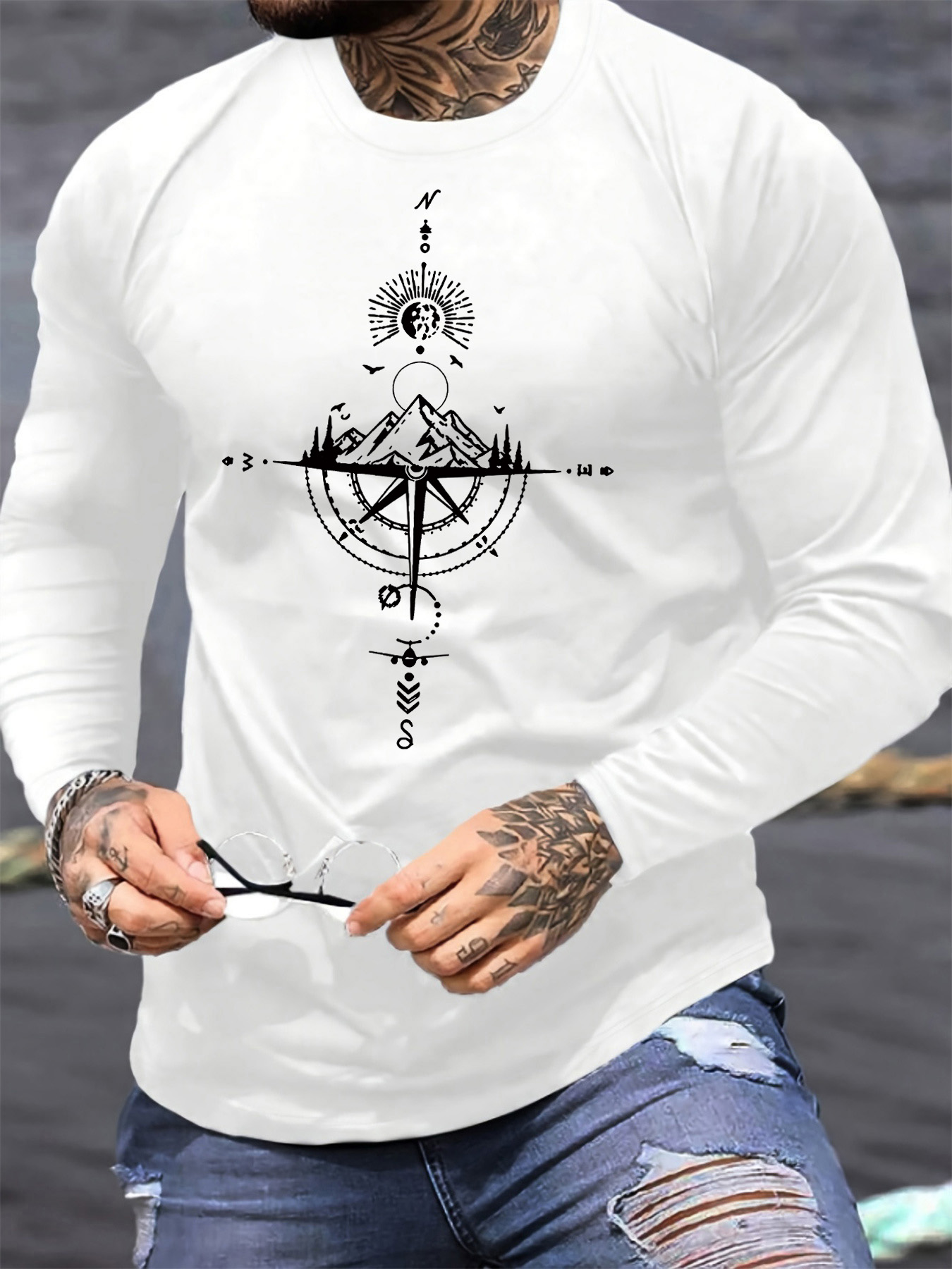 Men Fashion Upper - 100% pure cotton men's long sleeved