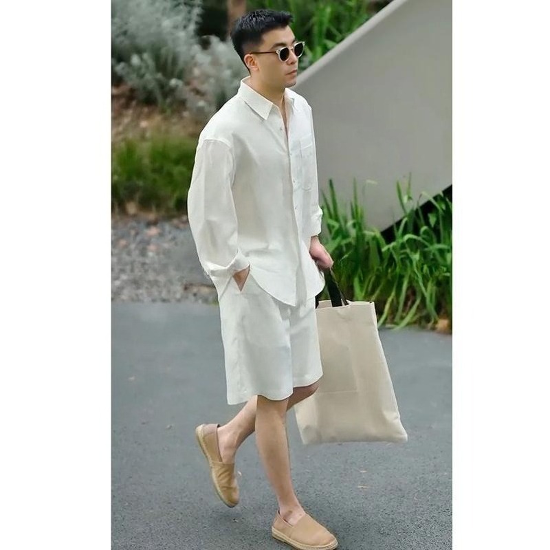 Linen Shirt Summer - Summer Casual Set Lyocell Linen Shirt