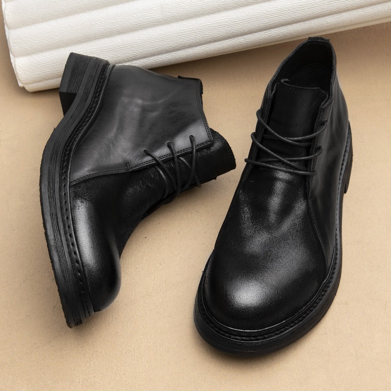 Mens Fashion Vintage - Vintage Mens Genuine Leather Boots Luxury