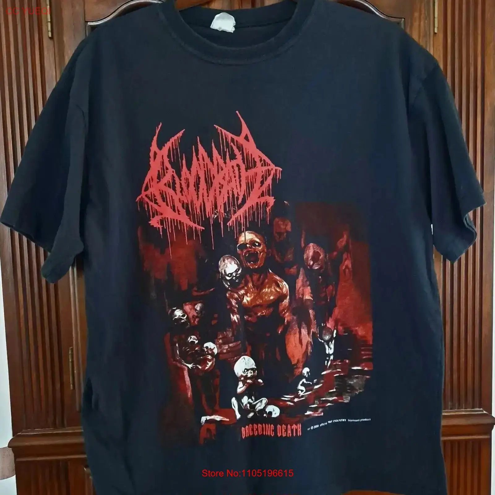 Mens Fashion Black Shirt - BLOODBATH Breeding Death T Shirt Black