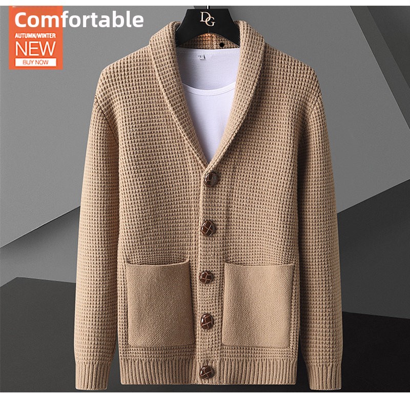 Men Fashion Korean Style - High-End Luxury Knit Jacket, New Style