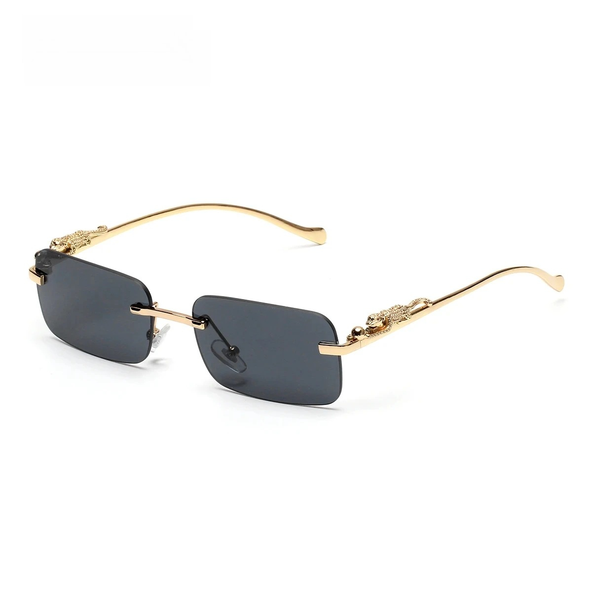 Men'S Fashion Rimless Glasses - Rimless Sunglasses UV400 Fashion Square Metal