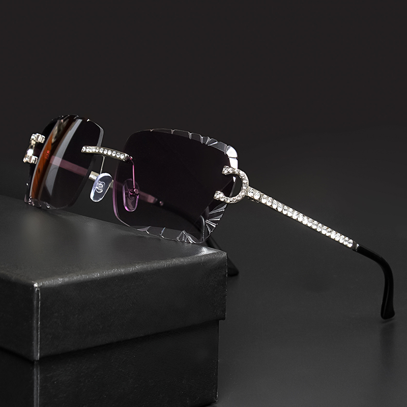 Men'S Fashion Rimless Glasses - Fashion Rimless Square Sunglasses Vintage Diamond