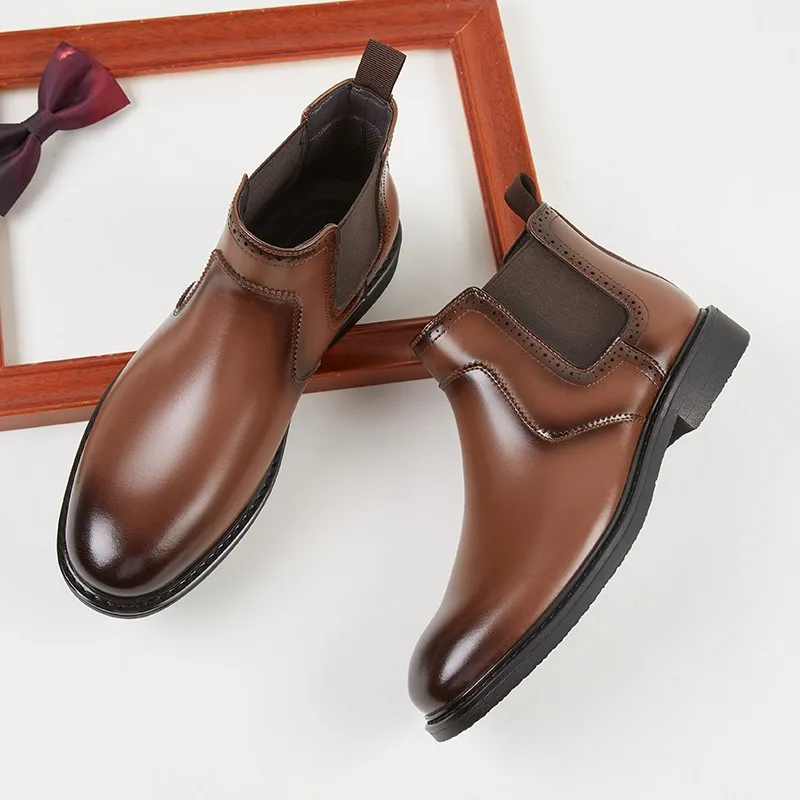 Mens Fashion Vintage - Vintage Mens Leather Oxford Boots Luxury