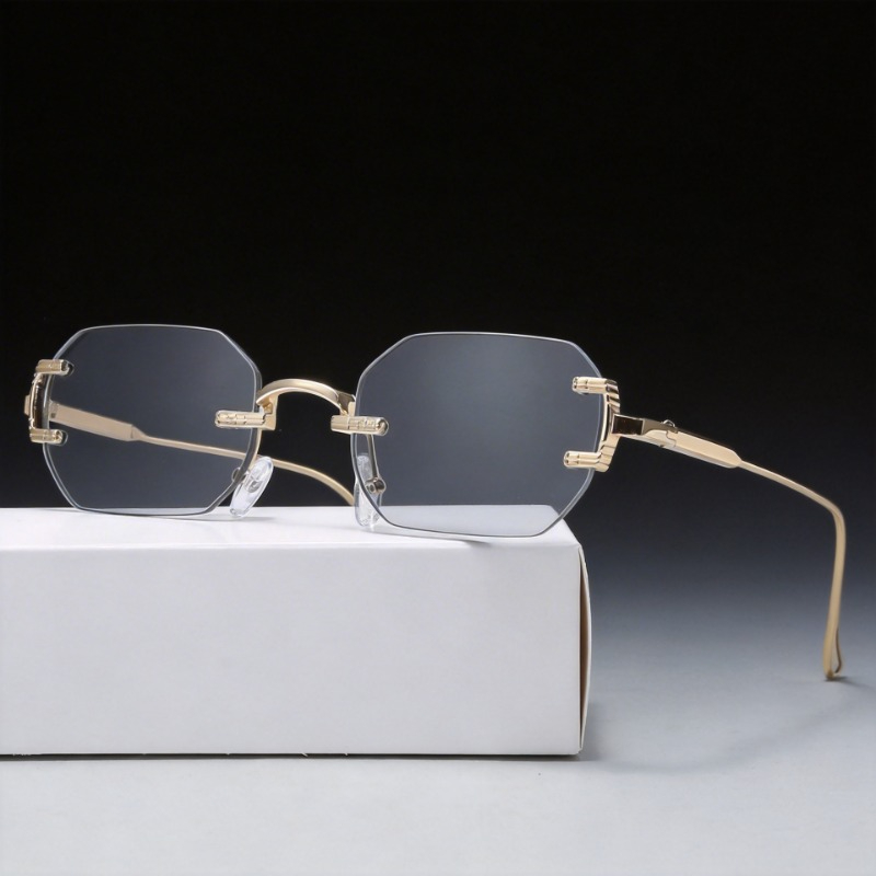 Men'S Fashion Rimless Glasses - Rimless Sunglasses Rectangle Fashion Popular Women