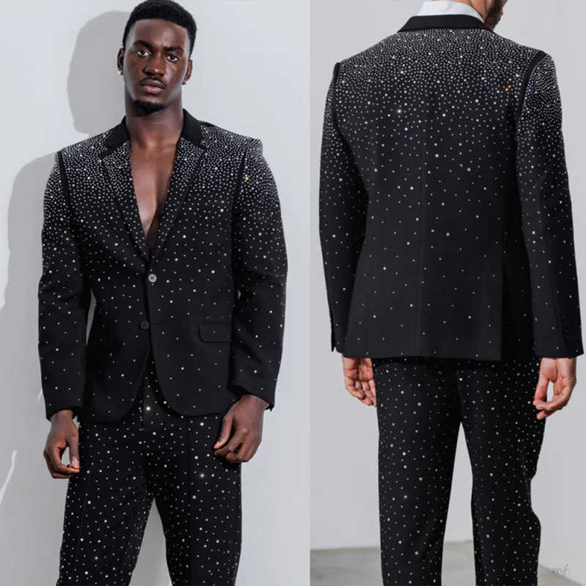 Mens Fashion Blazer - High Quality Diamond Mens Suits Groom