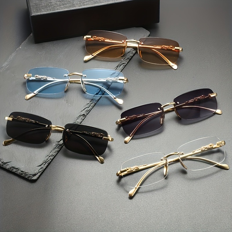 Men'S Fashion Rimless Glasses - Fashion Rimless Metal Sunglasses Men Women