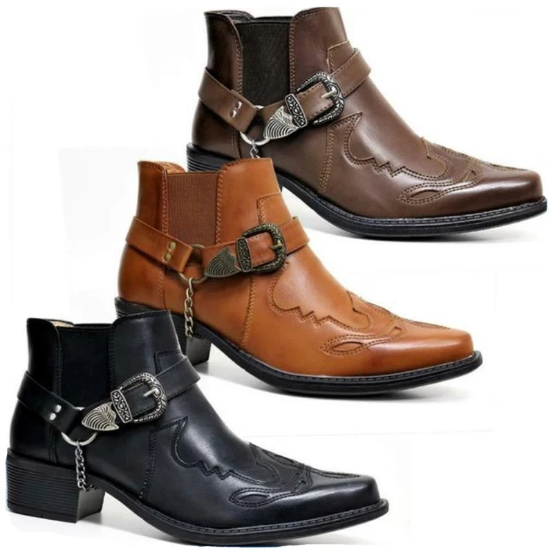 Mens Fashion Vintage - Fashion 2026 Men's Vintage Cowboy Boots