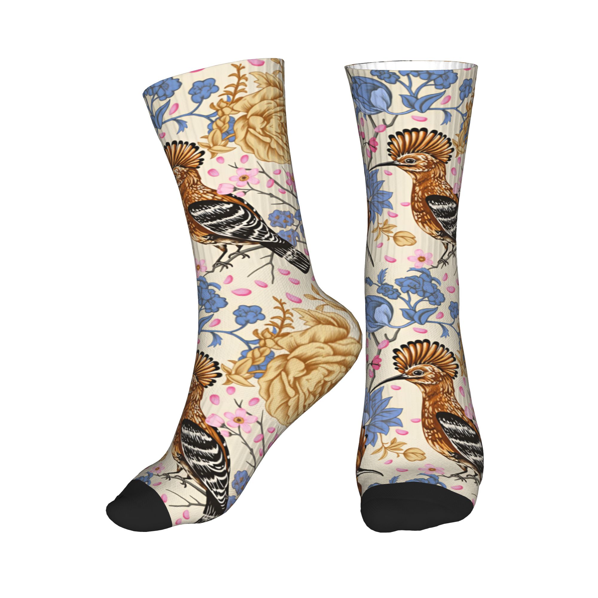 Mens Fashion Vintage - Hoopoe Bird Blue Peony Vintage Floral