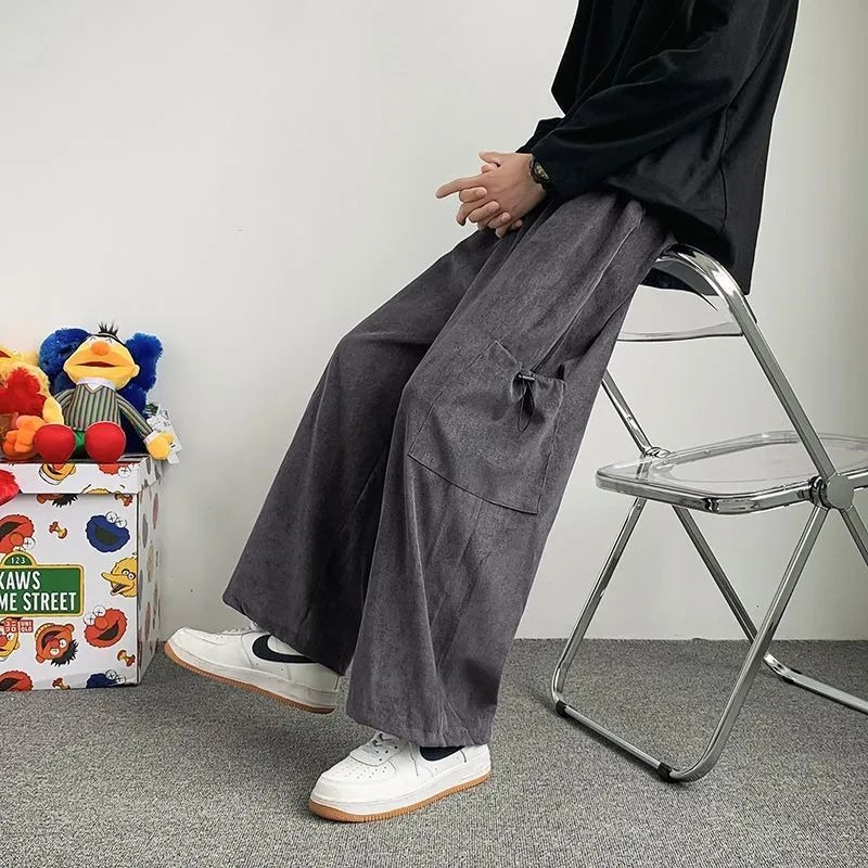 Men's Wide Leg Cargo Pants Jap - Men Fashion Korean Style review and price