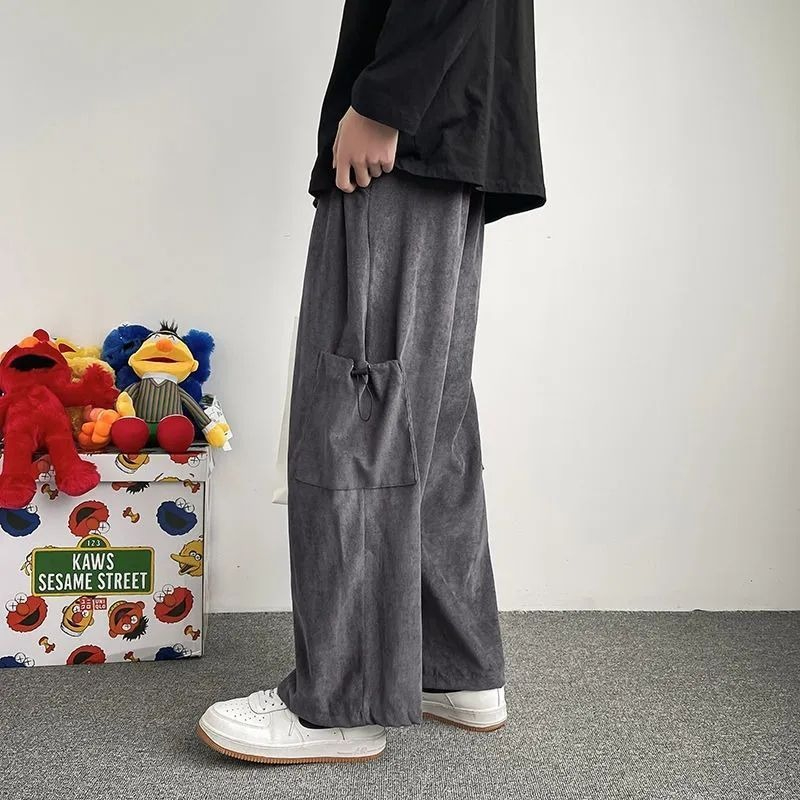 Men's Wide Leg Cargo Pants Jap - Men Fashion Korean Style review and price