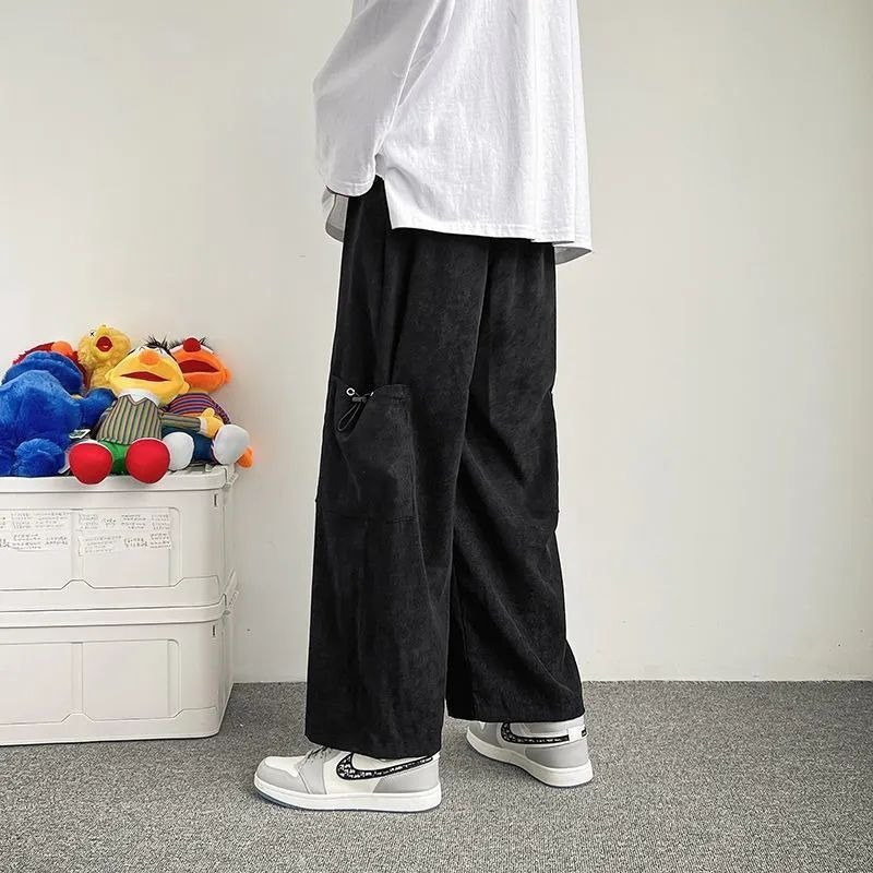 Men's Wide Leg Cargo Pants Jap - Men Fashion Korean Style review and price