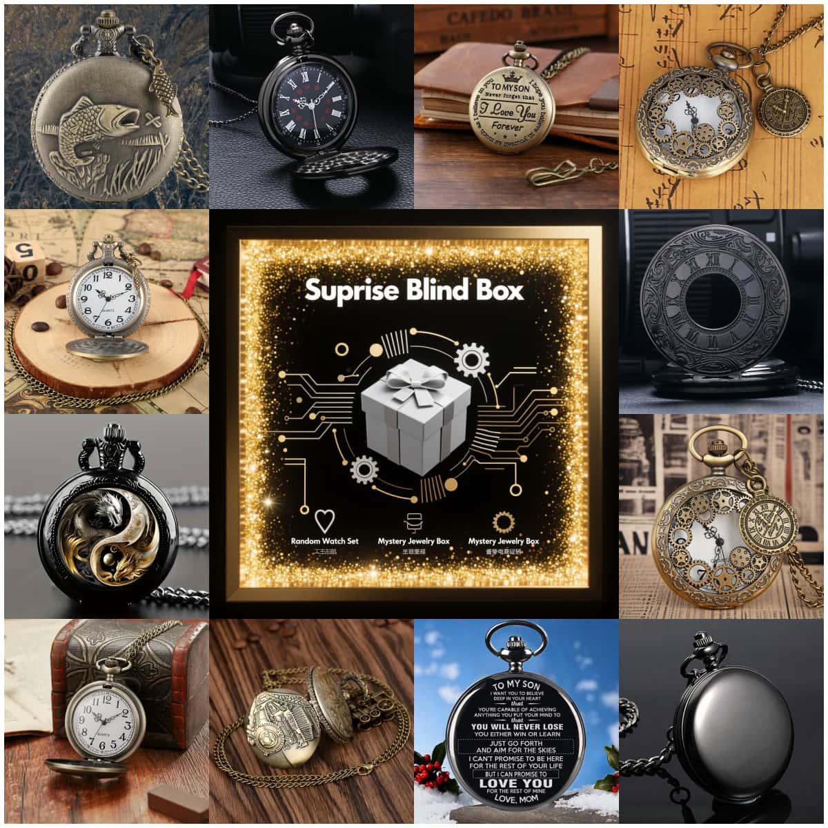 1PC Surprise Mystery Watch Bli - Mens Fashion Vintage review and price