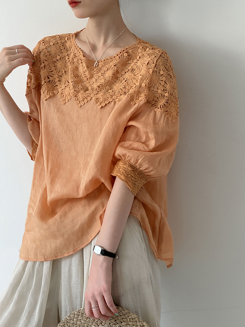 2026 Women Summer 100% Linen B - Linen Shirt Summer review and price