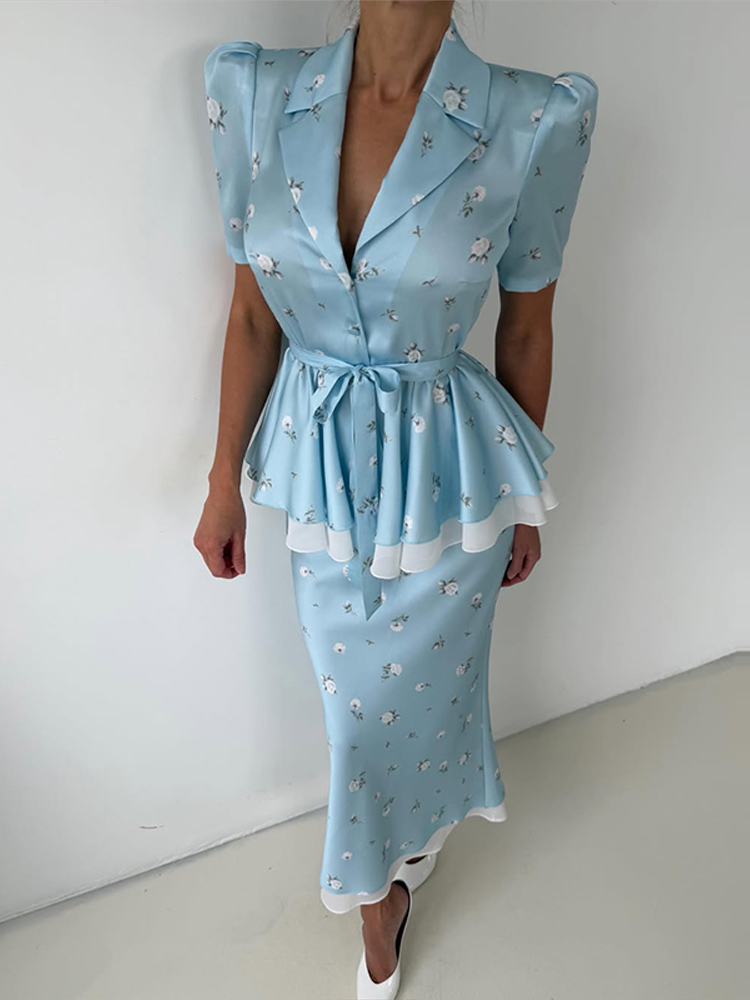 Floral Blazer Coat Skirt Sets  - Mens Fashion Blazer review and price