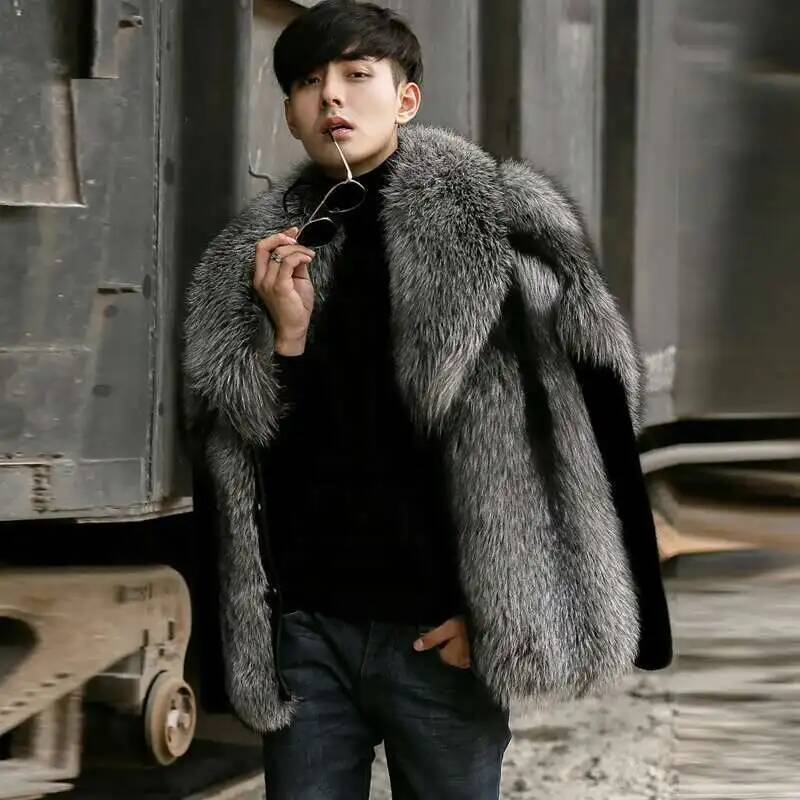 Autumn Men's Faux Fur Coat Fas - Men'S Fashion X review and price