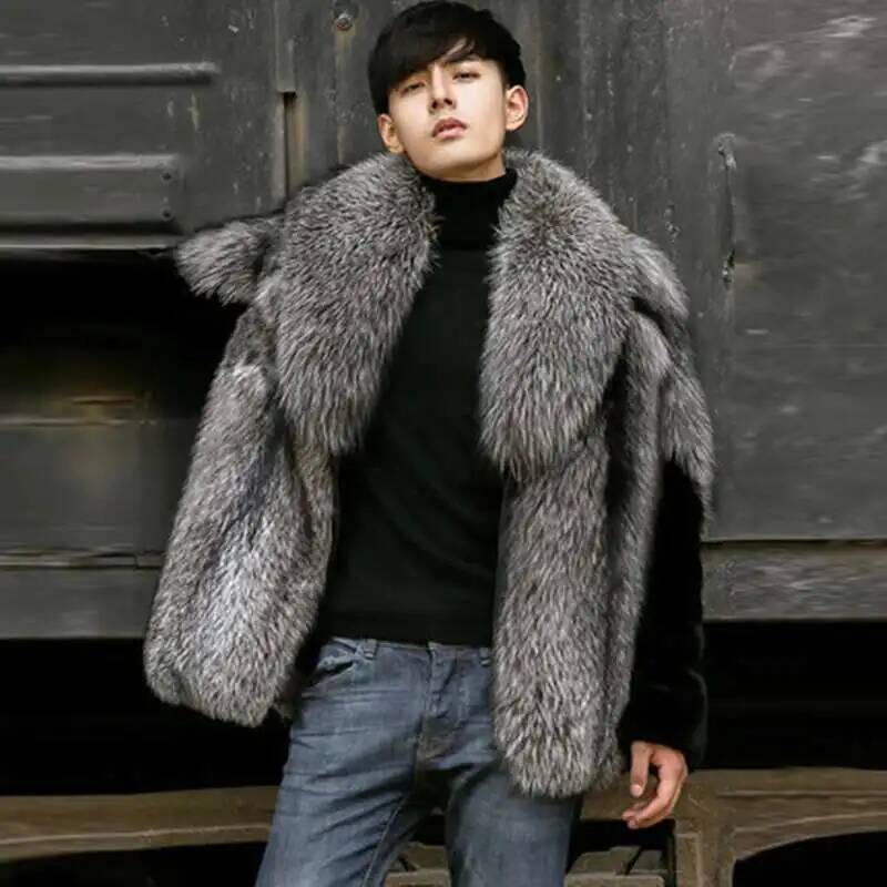 Autumn Men's Faux Fur Coat Fas - Men'S Fashion X review and price
