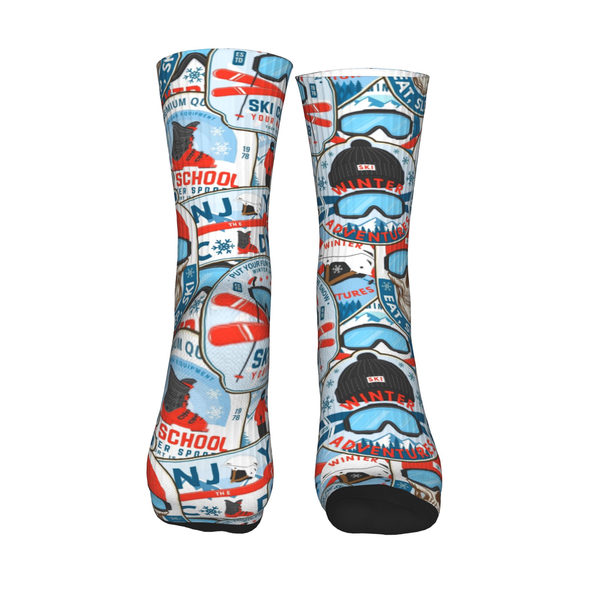 Vintage Red Blue Ski Club Seam - Mens Fashion Vintage review and price
