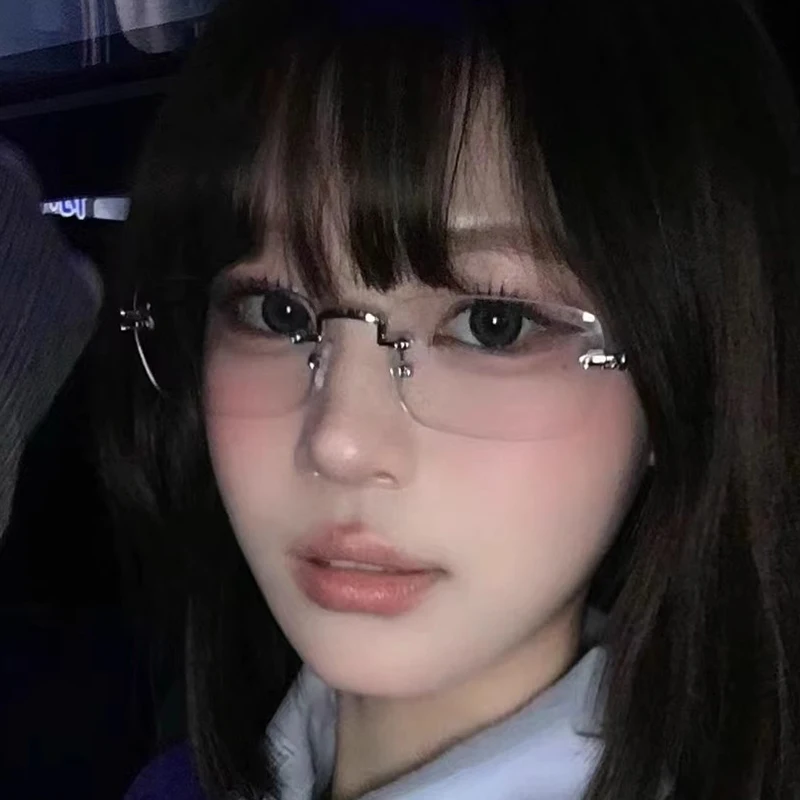 Transparent Rectangle Rimless  - Men'S Fashion Rimless Glasses review and price