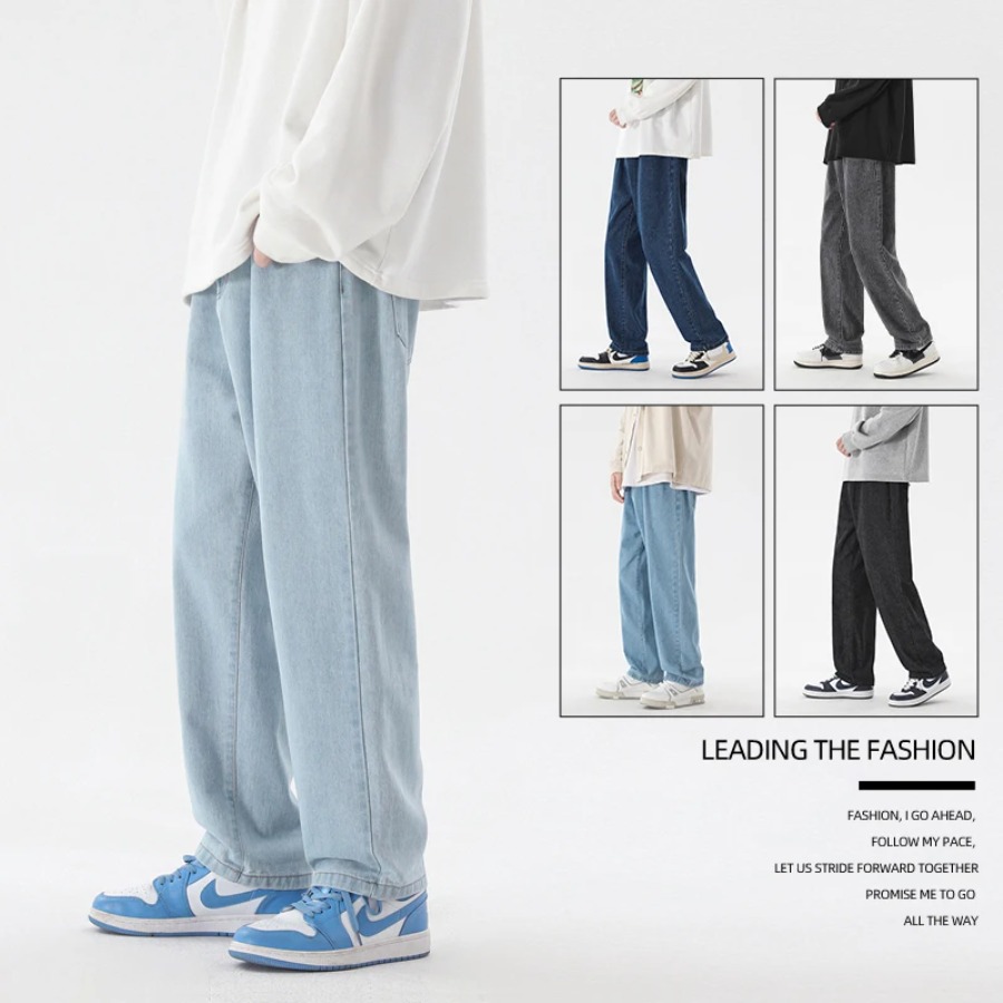 2026 New Korean Fashion Men's  - Men'S Fashion Grey Jeans review and price