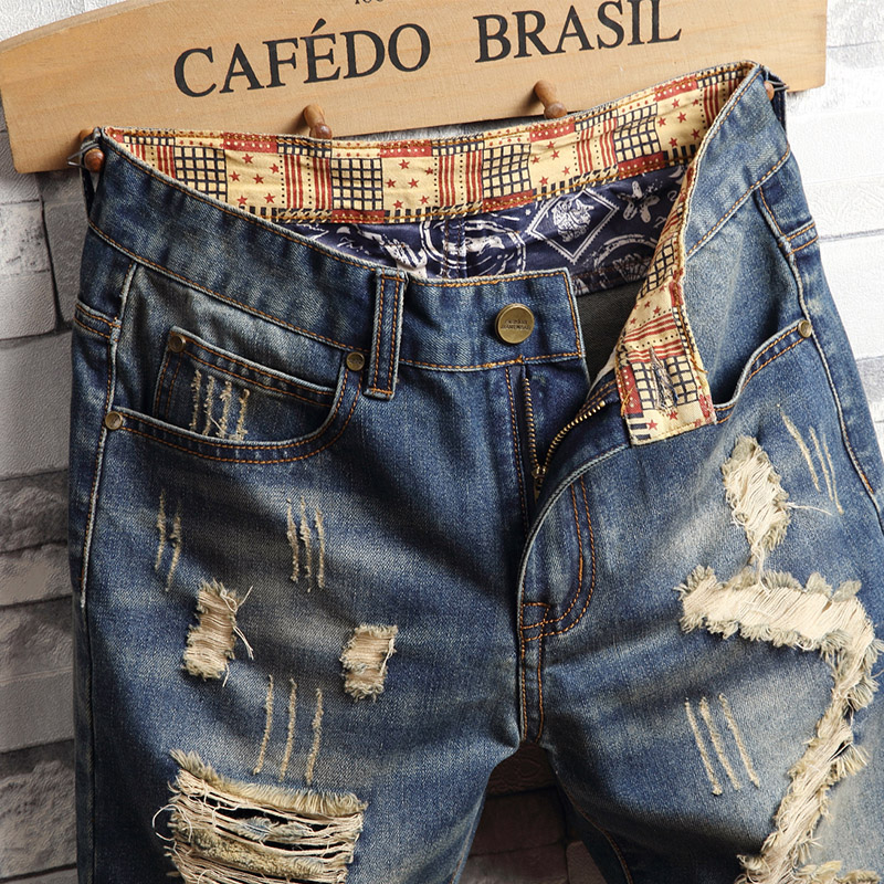 Ripped Hip-hop Denim Shorts Me - Men'S Fashion Overalls review and price