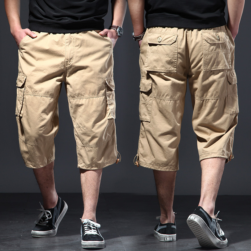 Men's Cotton 3/4 Pants Loose P - Men'S Fashion Overalls review and price