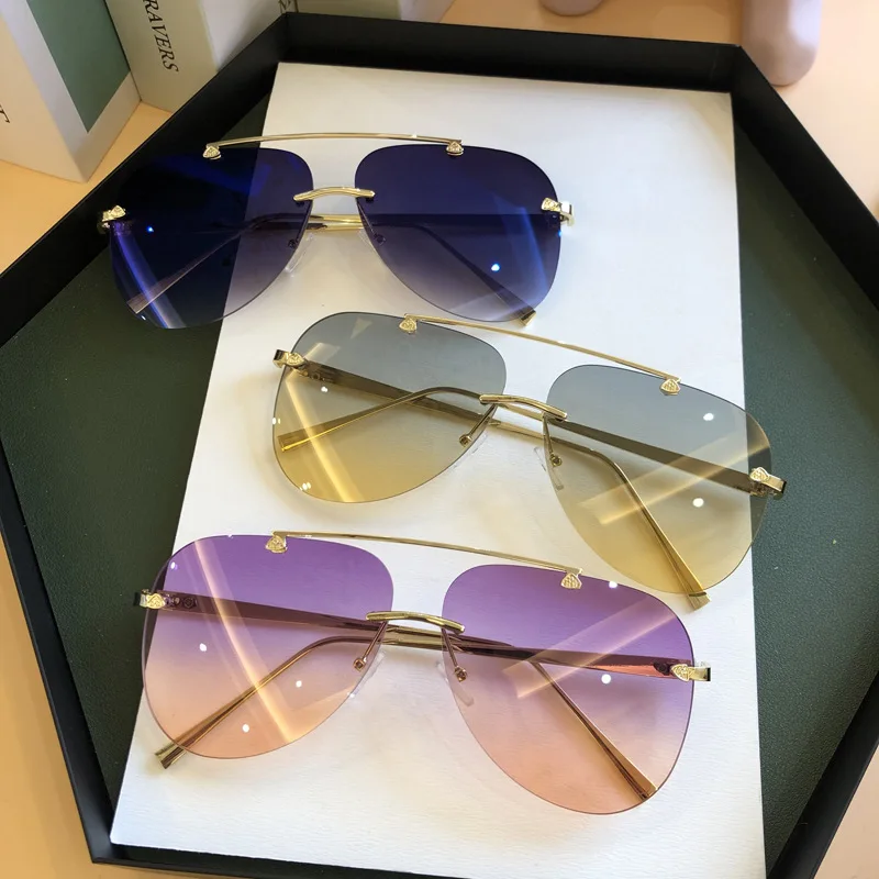 Vintage Rimless Alloy Aviation - Men'S Fashion Rimless Glasses review and price