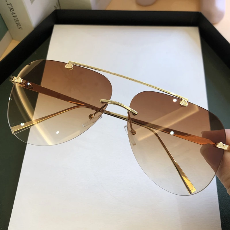 Vintage Rimless Alloy Aviation - Men'S Fashion Rimless Glasses review and price