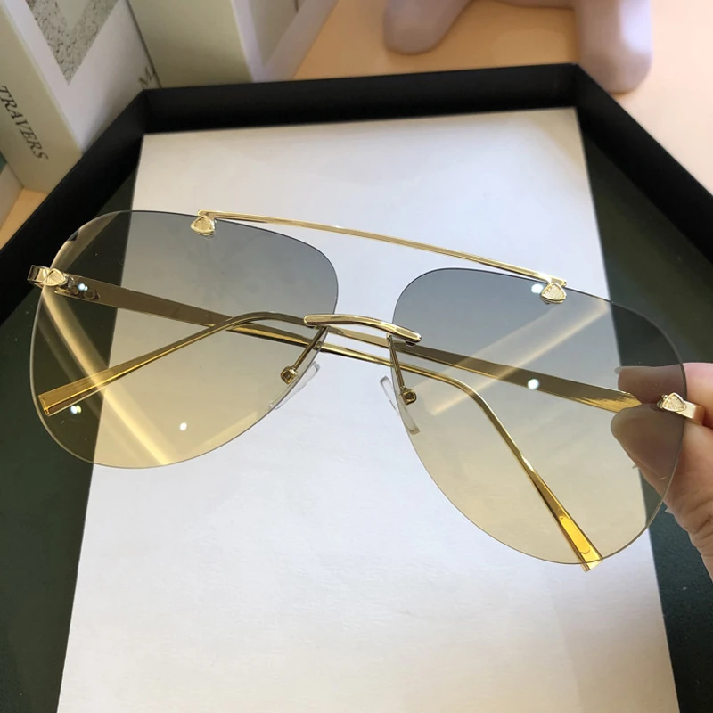 Vintage Rimless Alloy Aviation - Men'S Fashion Rimless Glasses review and price