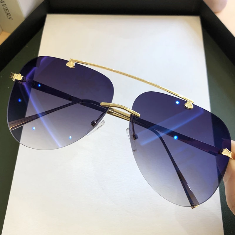 Vintage Rimless Alloy Aviation - Men'S Fashion Rimless Glasses review and price
