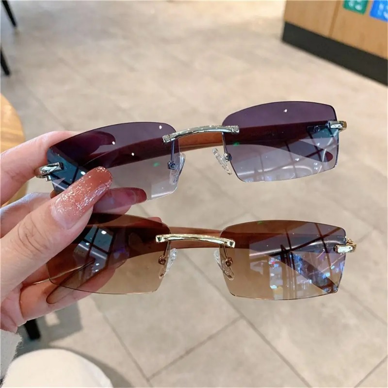Trendy Punk Sunglasses Rimless - Men'S Fashion Rimless Glasses review and price