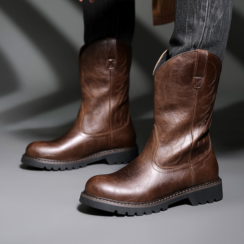 Fashion Mens Cowboy Boots New  - Mens Fashion Vintage review and price