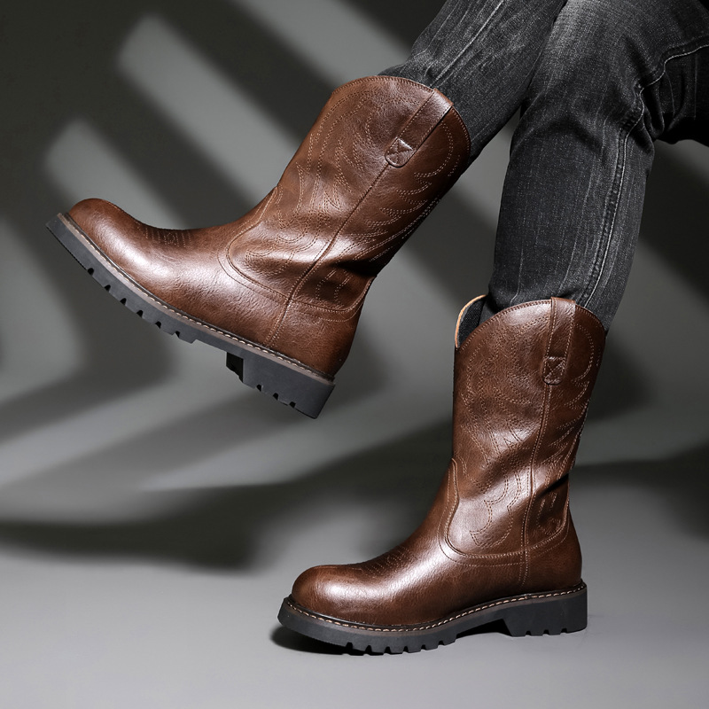 Fashion Mens Cowboy Boots New  - Mens Fashion Vintage review and price
