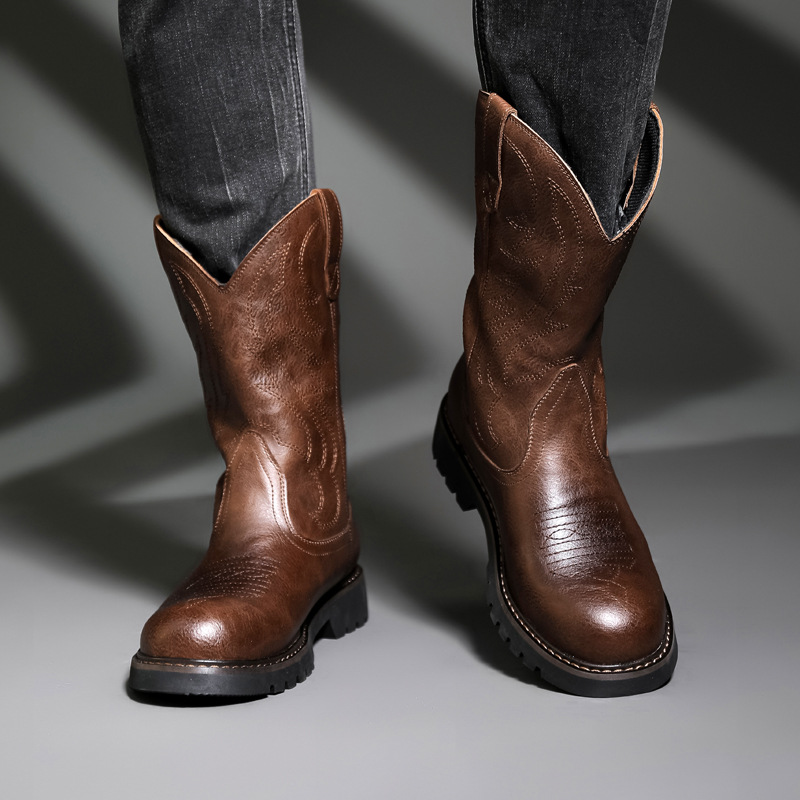 Fashion Mens Cowboy Boots New  - Mens Fashion Vintage review and price