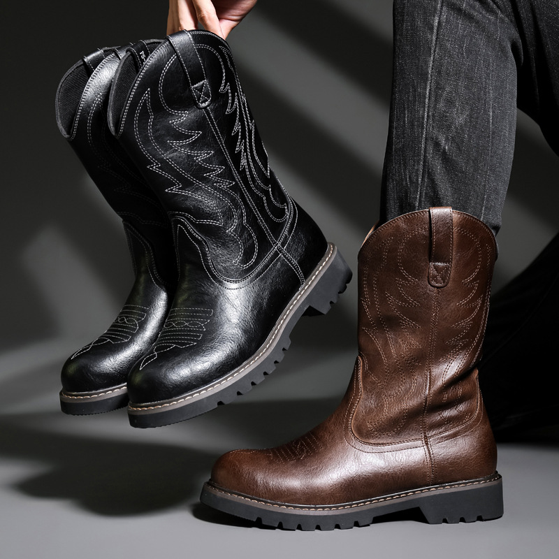 Fashion Mens Cowboy Boots New  - Mens Fashion Vintage review and price