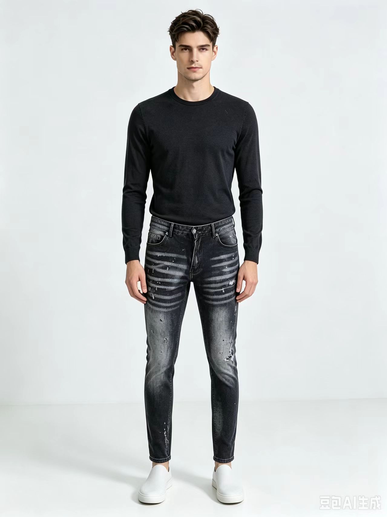 Men's High Street Hip Hop Graf - Men'S Fashion Grey Jeans review and price