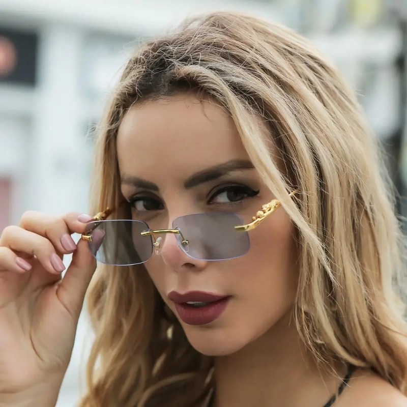 Rimless Small Square Sunglasse - Men'S Fashion Rimless Glasses review and price