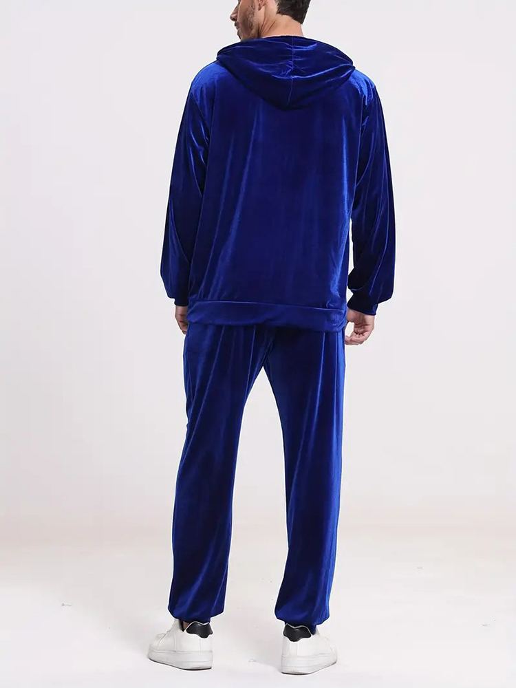 Fashion Solid Color Velvet Two - Mens Fashion Vintage review and price
