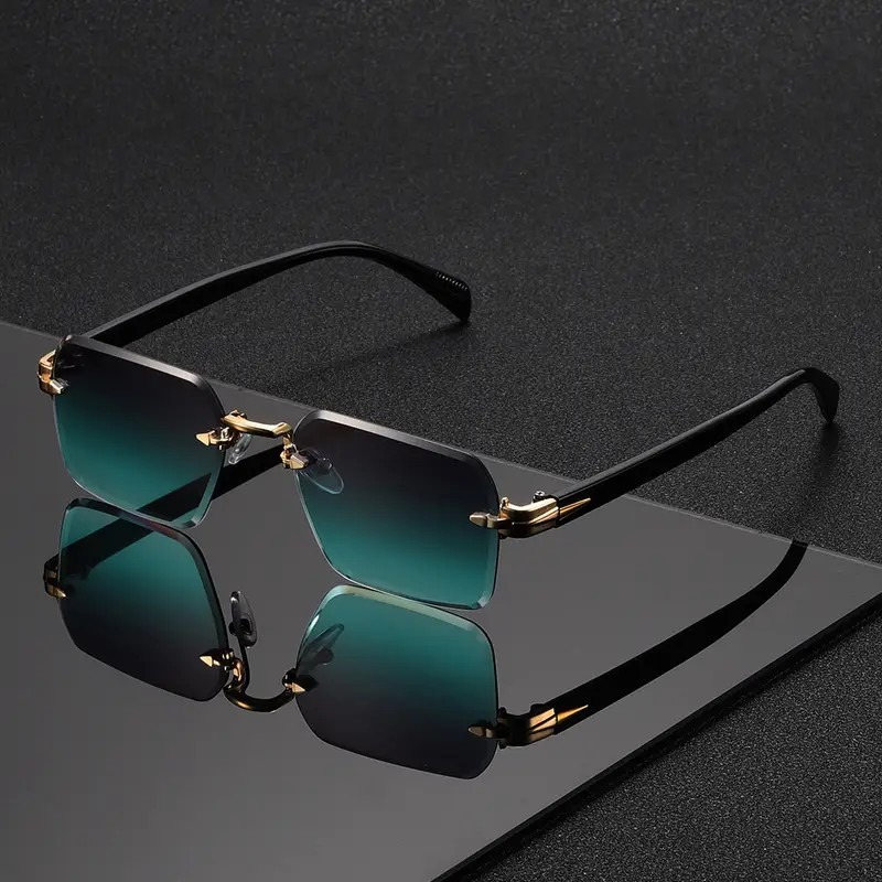 Rimless Sunglasses Rectangle F - Men'S Fashion Rimless Glasses review and price