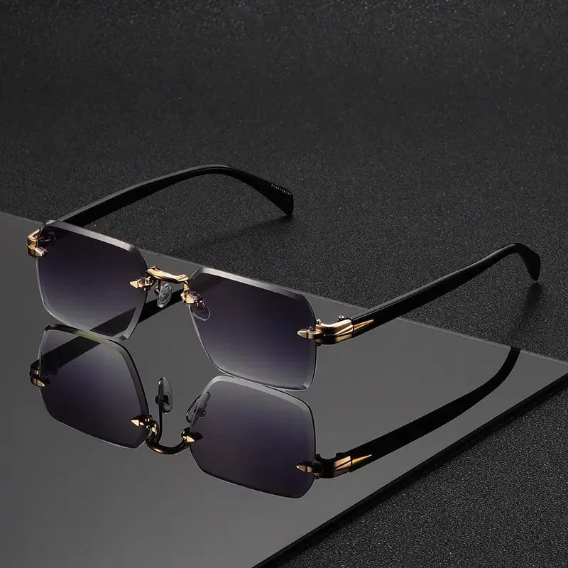 Rimless Sunglasses Rectangle F - Men'S Fashion Rimless Glasses review and price