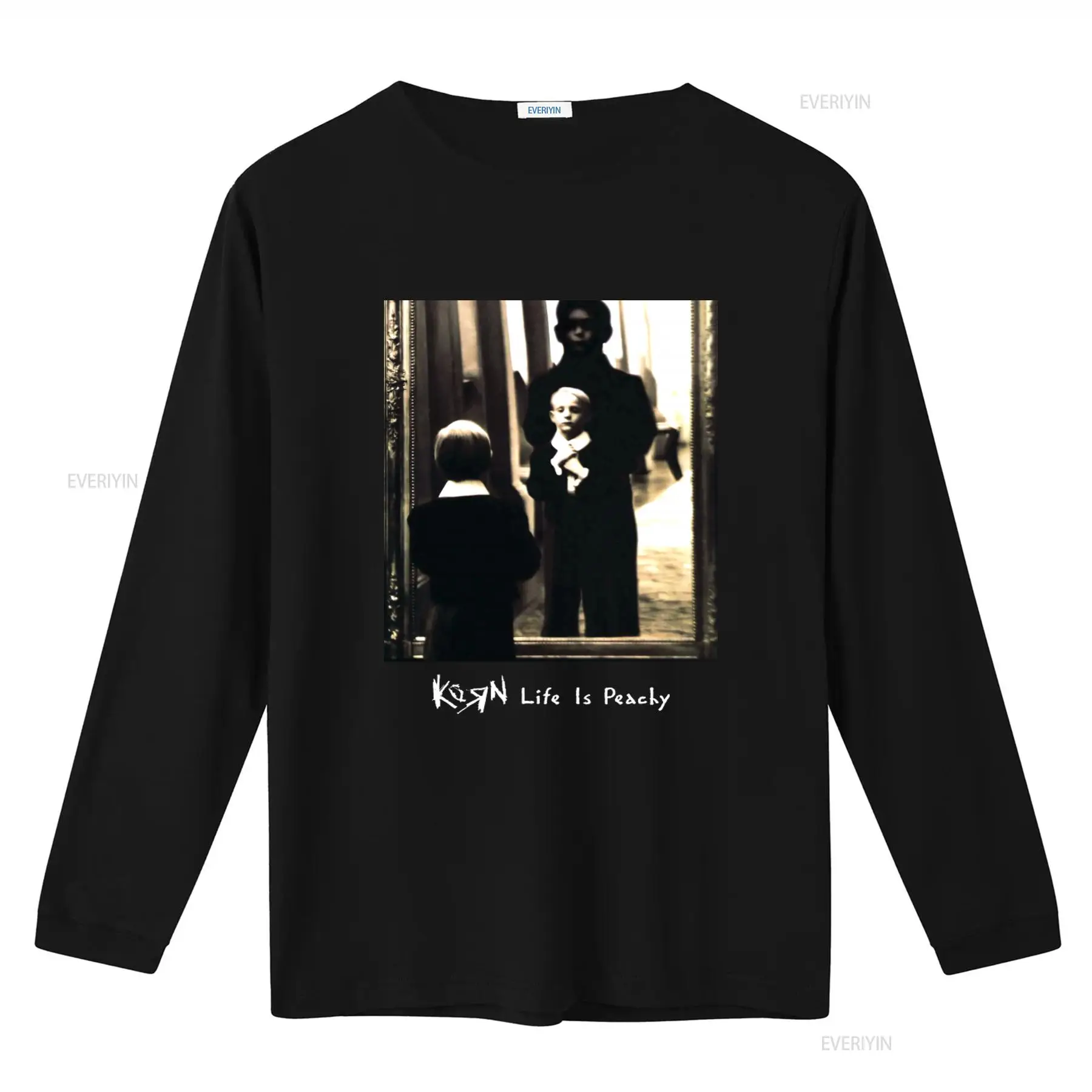 Korn Life Is Peachy Retro Prin - Mens Fashion Black Shirt review and price