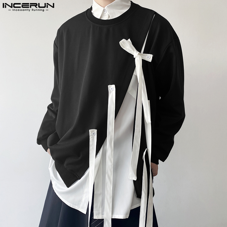 INCERUN Tops 2024 Korean Style - Men Fashion Korean Style review and price