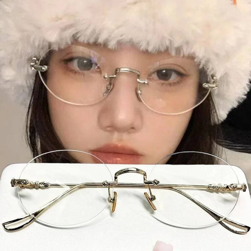 1/2Pcs Rimless Oval Glasses fo - Men'S Fashion Rimless Glasses review and price