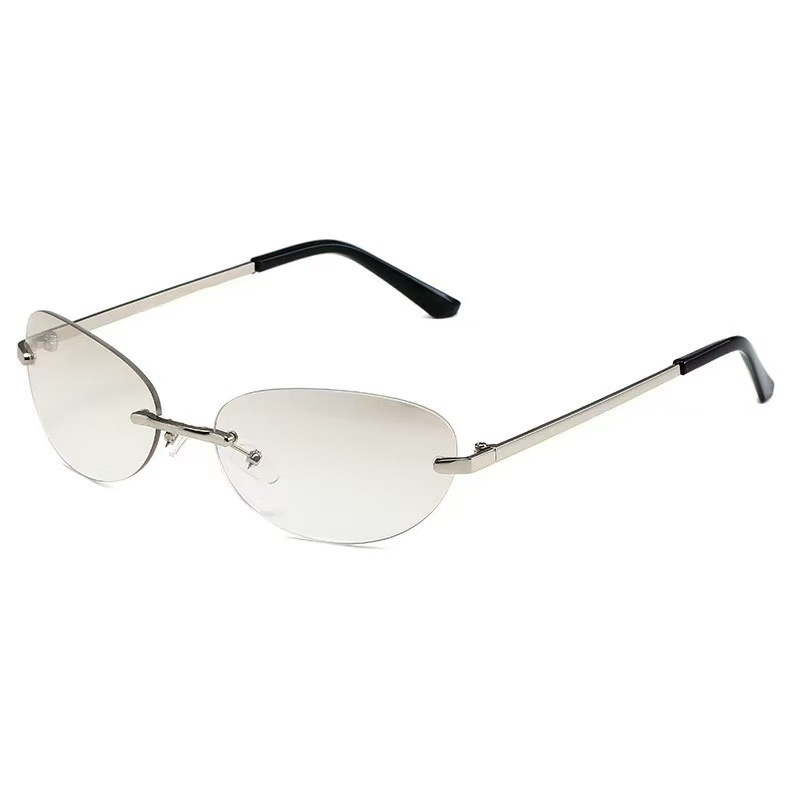 Rimless  Oval Sun Glasses for  - Men'S Fashion Rimless Glasses review and price