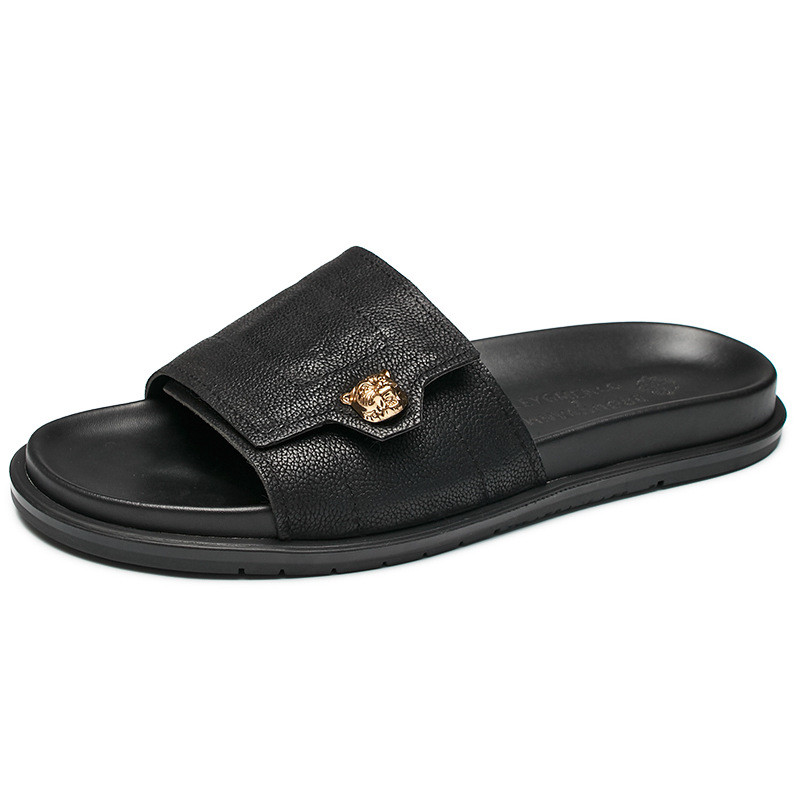 2025 New Genuine Leather Slipp - Mens Fashion Summer 2025 review and price